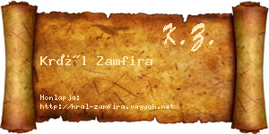 Král Zamfira névjegykártya